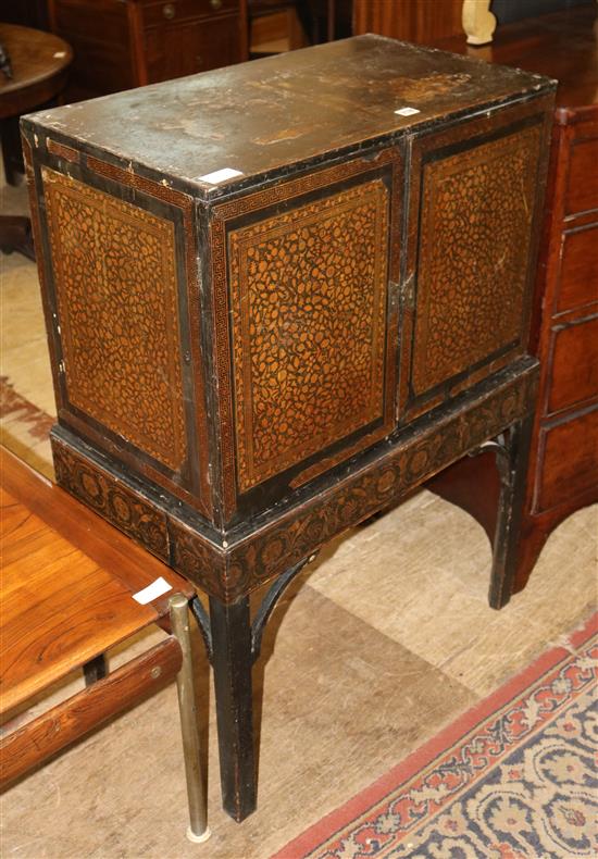 Lacquer cabinet on stand